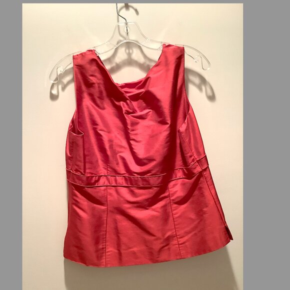 Talbots ClassicSilk Shantung Fushcia sleeveless top Size 10 NWT - Picture 5 of 13